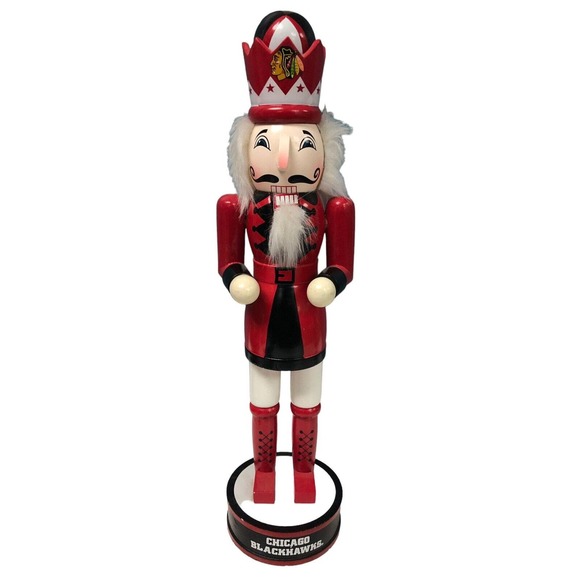 Forever Collectibles NHL Chicago Blackhawks Nutcracker Man Cave Decor 14" - Picture 2 of 9